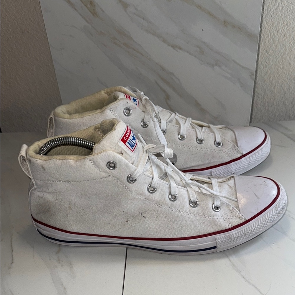 Converse White High-Top Sneakers